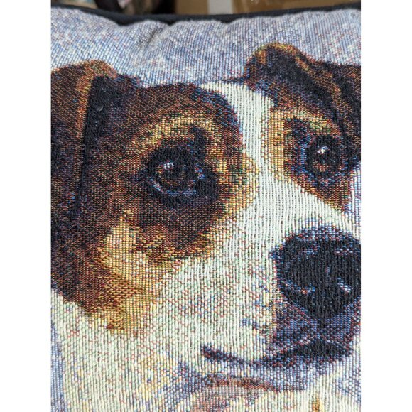 Jack Russell Dog Tapestry Throw Pillow By Linda Picken 18"x13" Polyester & Cotto - Picture 2 of 4